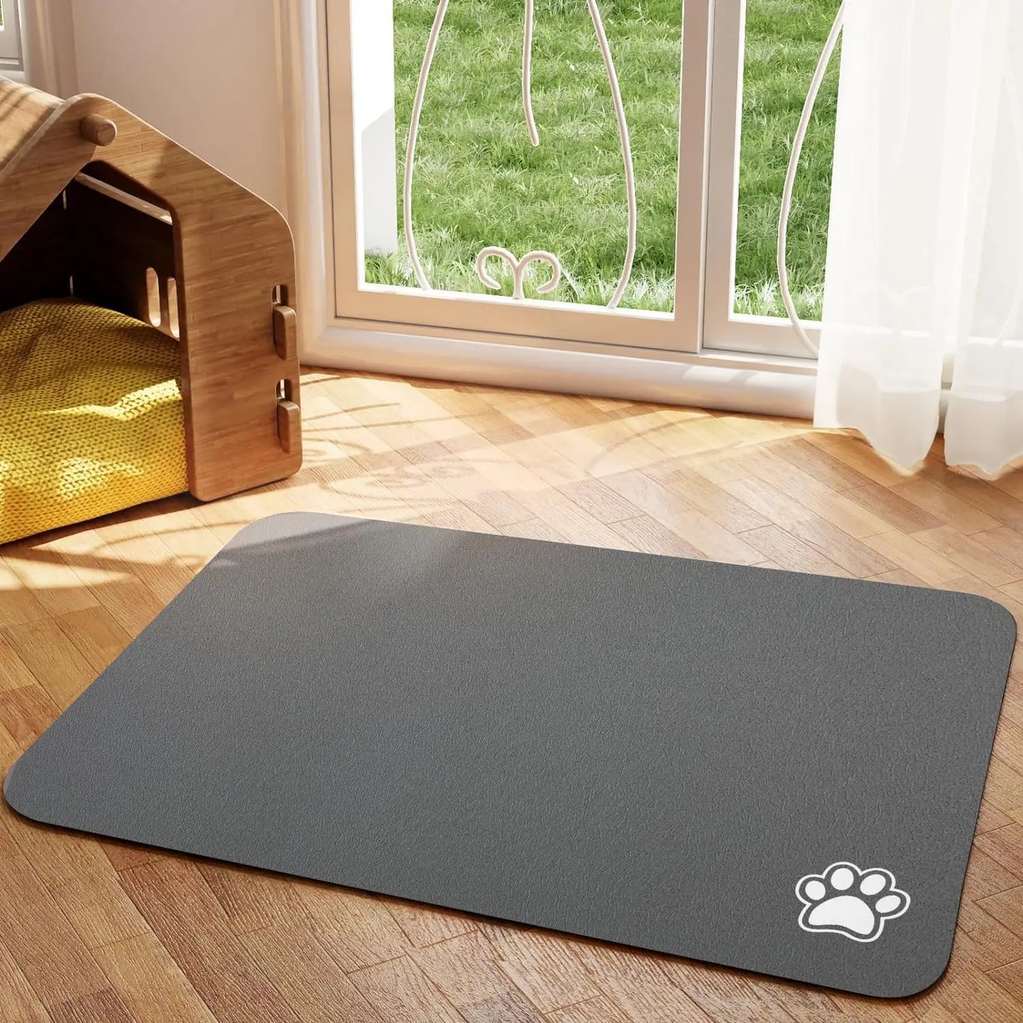 Tapis Antidérapant Ultra-Absorbant pour Gamelles – Parfait pour Chiens & Chats