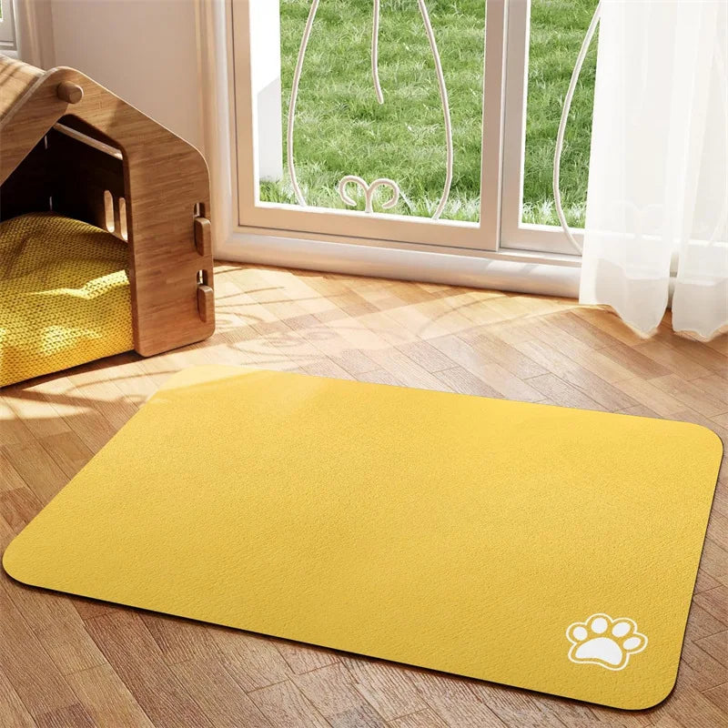 Tapis Antidérapant Ultra-Absorbant pour Gamelles – Parfait pour Chiens & Chats