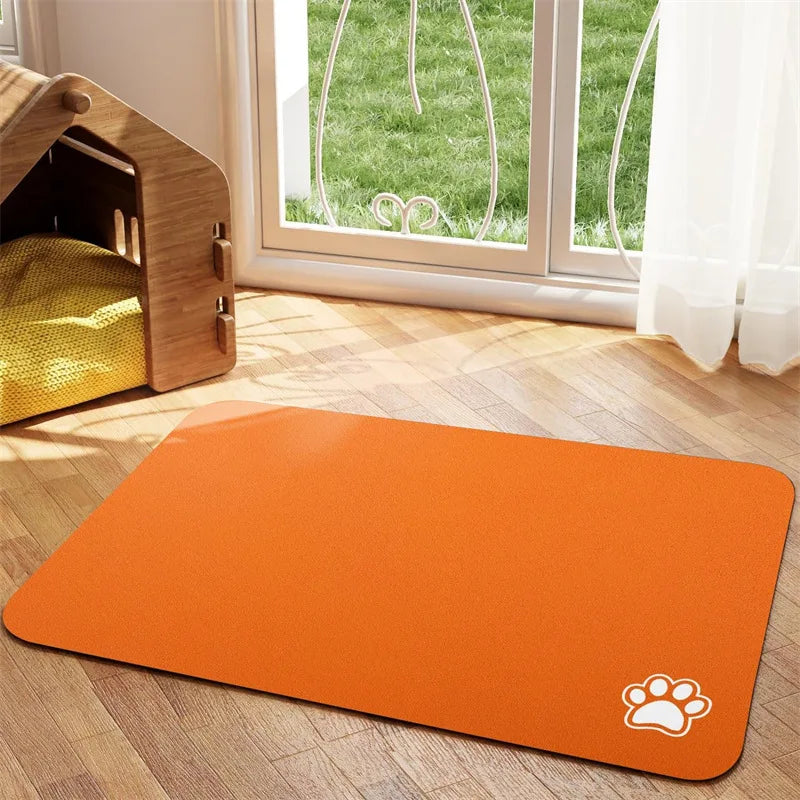 Tapis Antidérapant Ultra-Absorbant pour Gamelles – Parfait pour Chiens & Chats