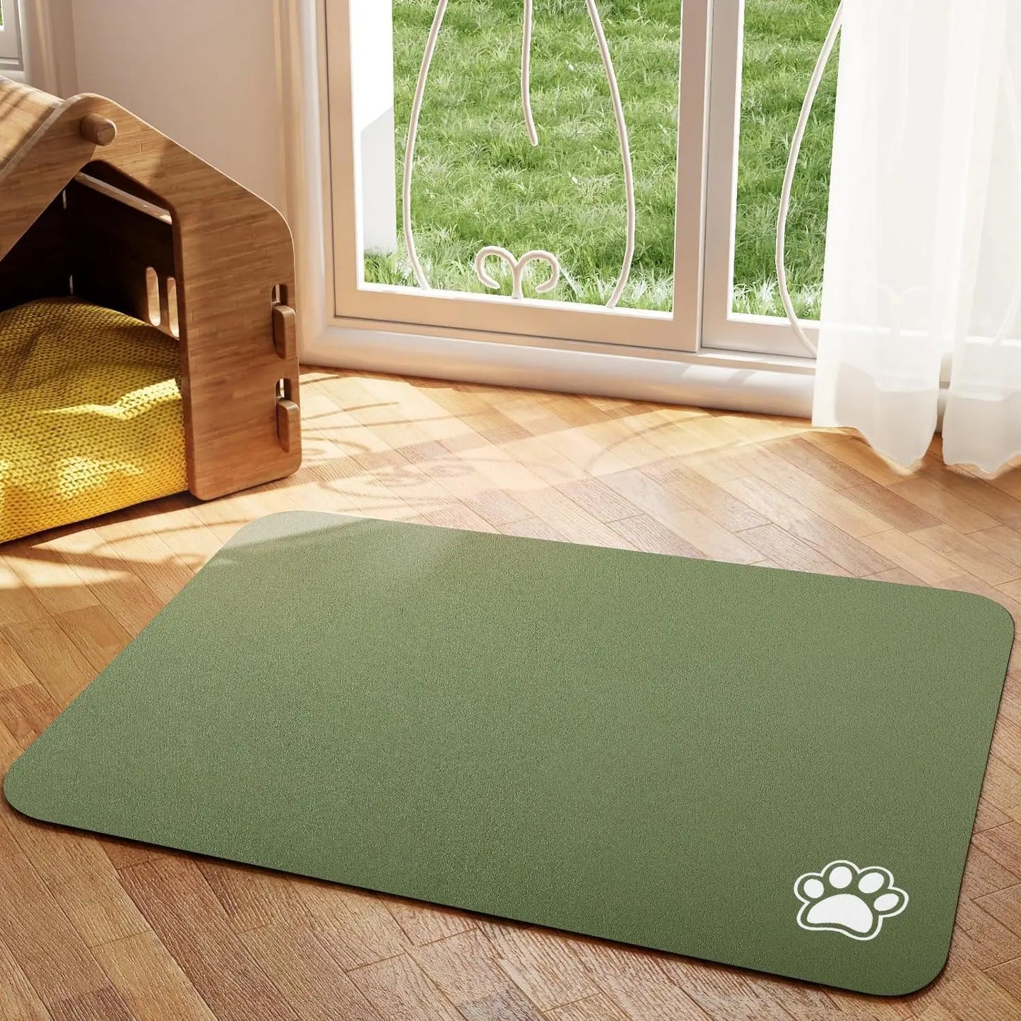 Tapis Antidérapant Ultra-Absorbant pour Gamelles – Parfait pour Chiens & Chats