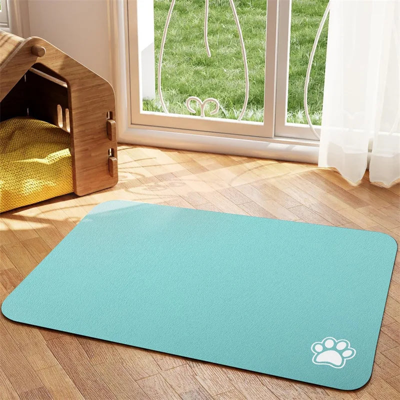 Tapis Antidérapant Ultra-Absorbant pour Gamelles – Parfait pour Chiens & Chats