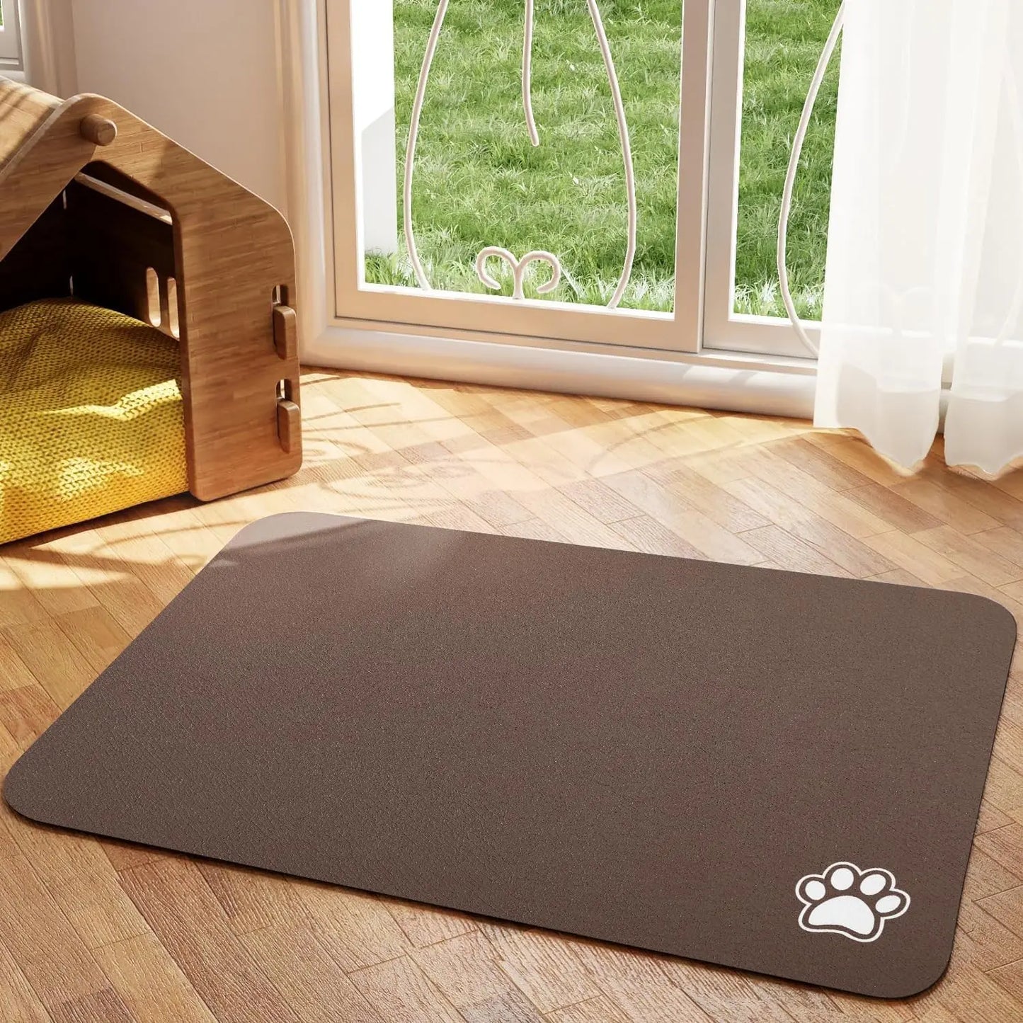 Tapis Antidérapant Ultra-Absorbant pour Gamelles – Parfait pour Chiens & Chats