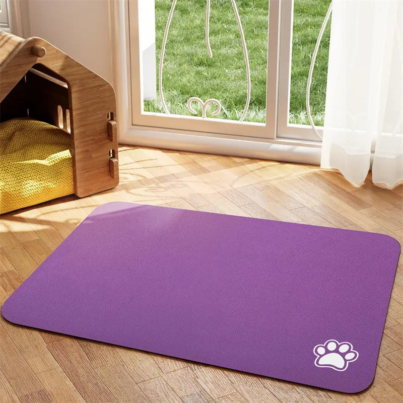 Tapis Antidérapant Ultra-Absorbant pour Gamelles – Parfait pour Chiens & Chats