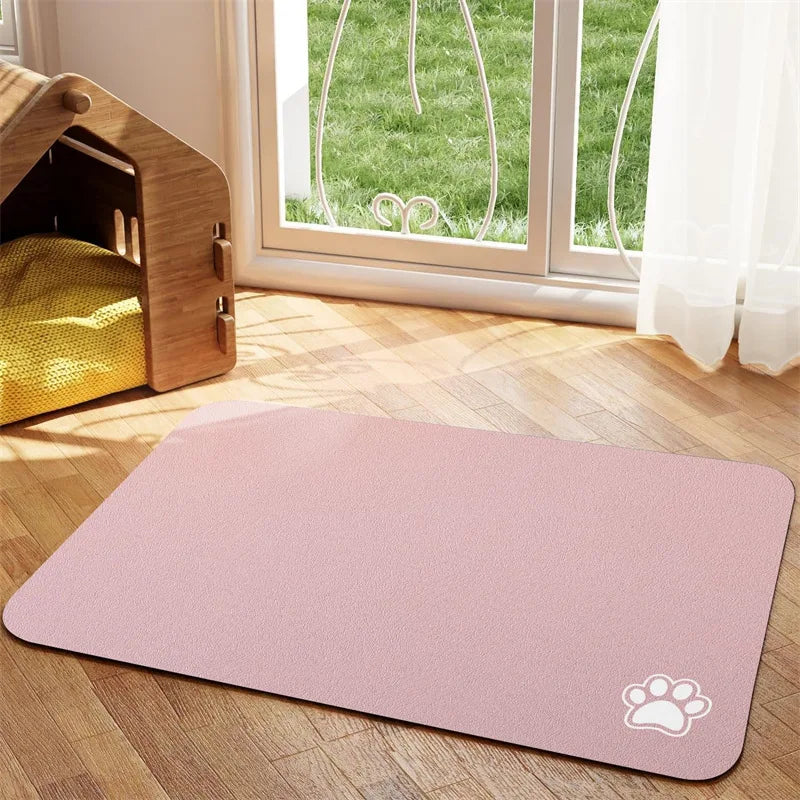 Tapis Antidérapant Ultra-Absorbant pour Gamelles – Parfait pour Chiens & Chats