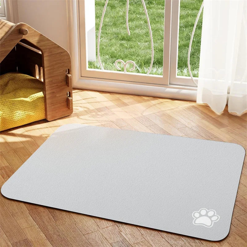Tapis Antidérapant Ultra-Absorbant pour Gamelles – Parfait pour Chiens & Chats