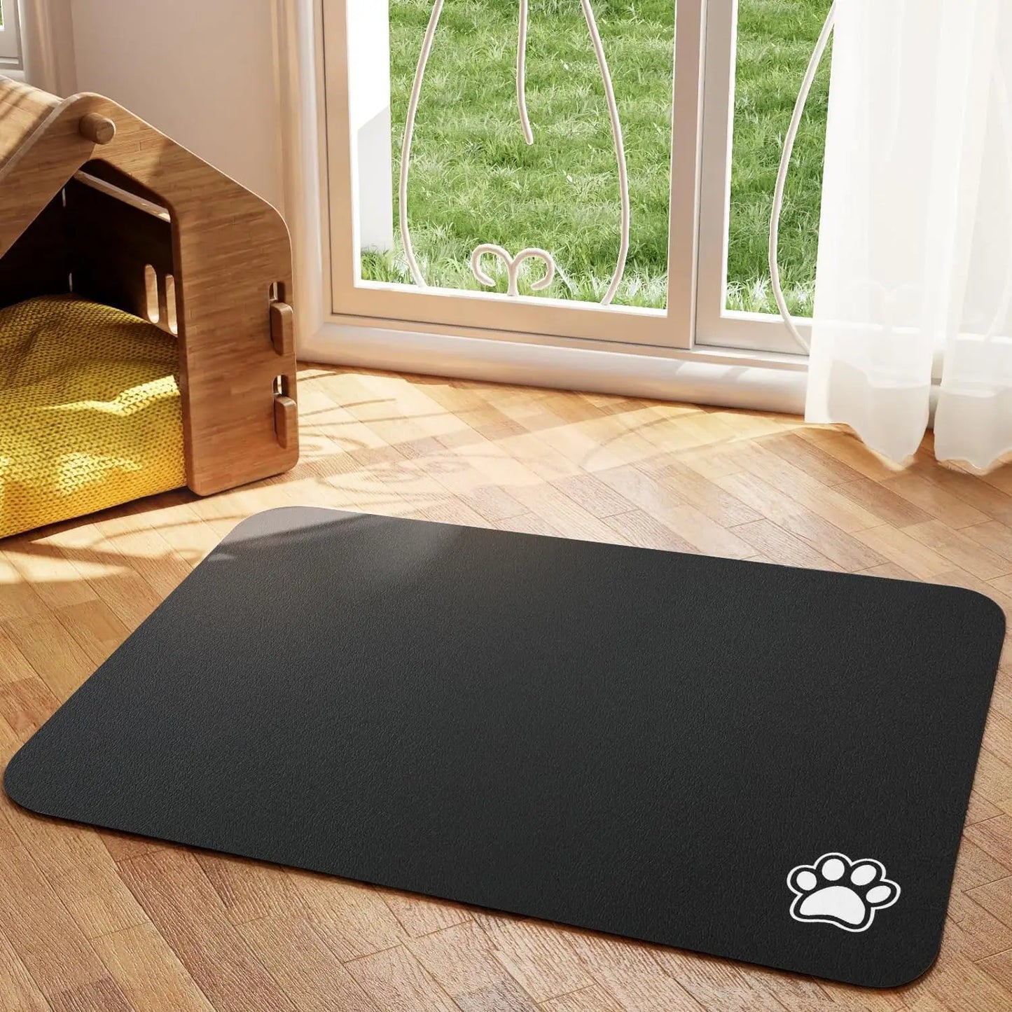 Tapis Antidérapant Ultra-Absorbant pour Gamelles – Parfait pour Chiens & Chats